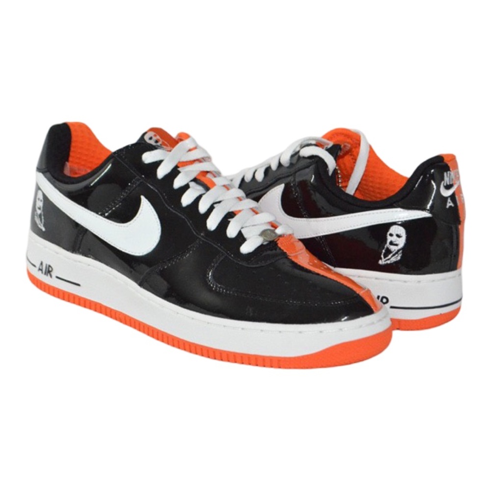 Nike Air Force 1  Men’s "Halloween" Premium Black White Orange Blaze Size: 14